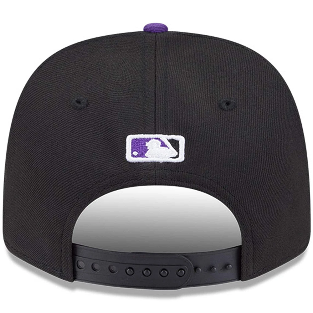 Men's New Era  Black Colorado Rockies Player Replica 9SEVENTY Adjustable Hat