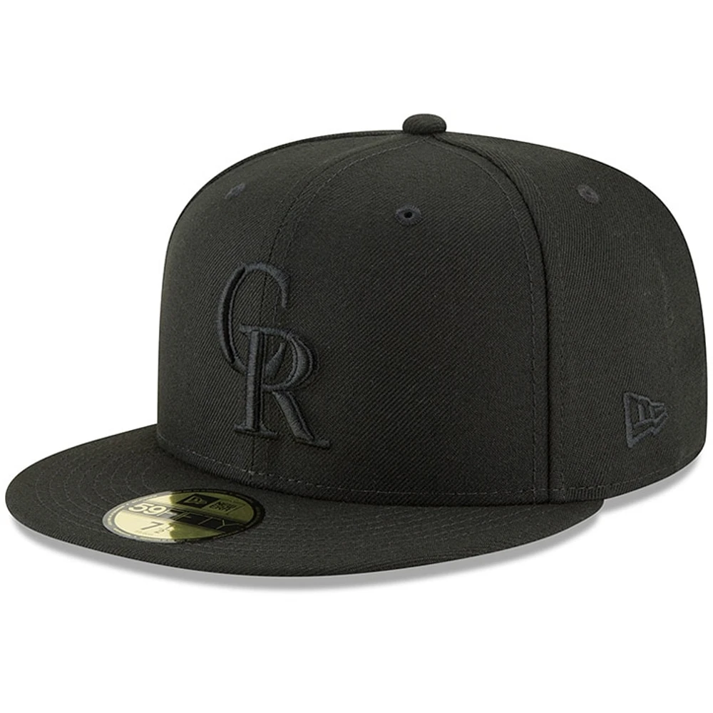 Casquette ajustée 59FIFTY Basic Logo Colorado Rockies pour homme New Era noire