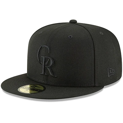 Casquette ajustée 59FIFTY Basic Logo Colorado Rockies pour homme New Era noire