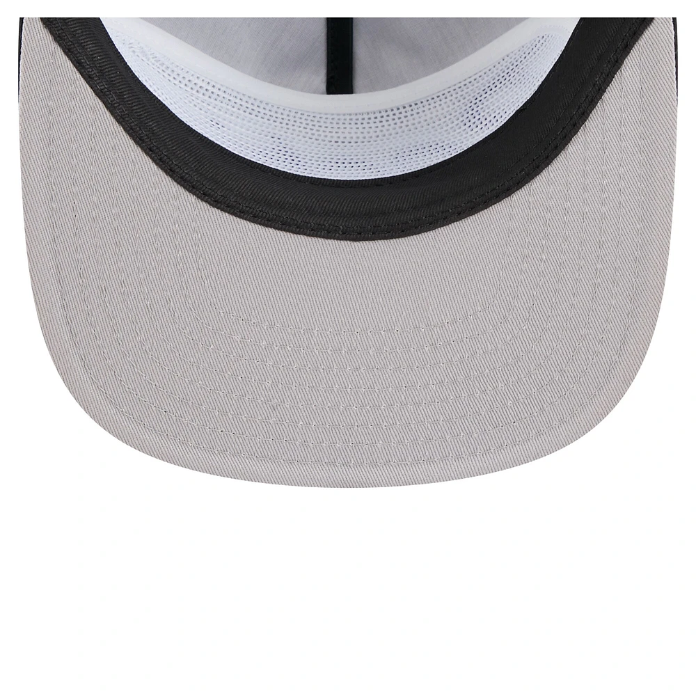 Casquette de golf ajustable noire rétro en satin pour homme New Era Colorado Rockies