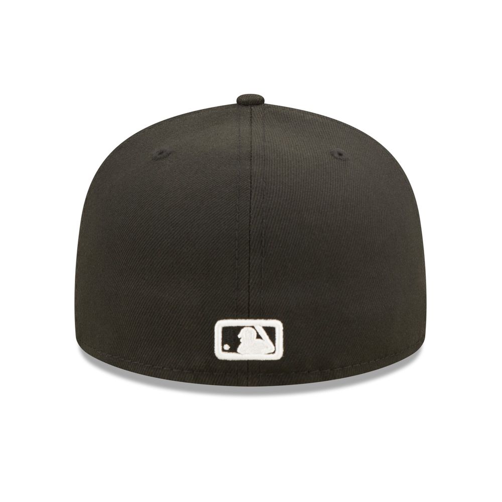 Men's New Era Black Colorado Rockies Team Logo 59FIFTY Fitted Hat
