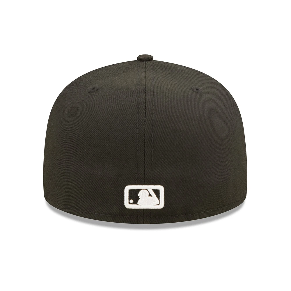 Casquette ajustée 59FIFTY avec logo noir Colorado Rockies Team New Era pour homme