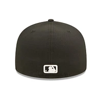 Casquette ajustée 59FIFTY avec logo noir Colorado Rockies Team New Era pour homme