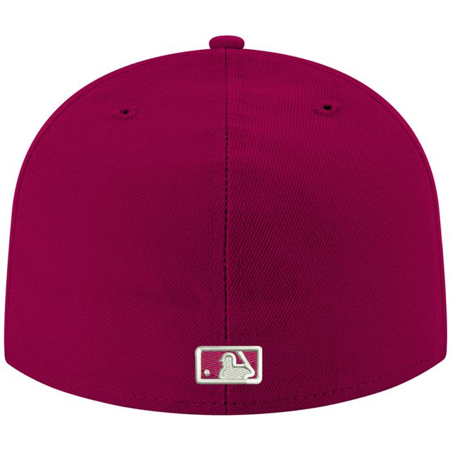 Casquette ajustée 59FIFTY Cardinal Colorado Rockies pour homme New Era, blanc