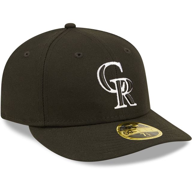 Casquette ajustée 59FIFTY à profil bas Colorado Rockies de New Era pour homme, noir et blanc