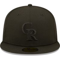 Men's New Era Colorado Rockies Blackout Trucker 59FIFTY - Fitted Hat