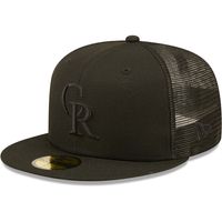 Men's New Era Colorado Rockies Blackout Trucker 59FIFTY - Fitted Hat