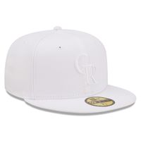 Men's New Era Colorado Rockies White on 59FIFTY Fitted Hat