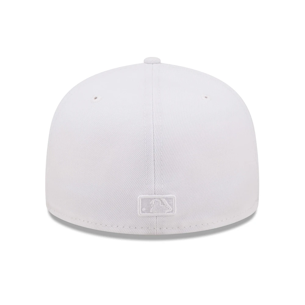 Men's New Era Colorado Rockies White on 59FIFTY Fitted Hat