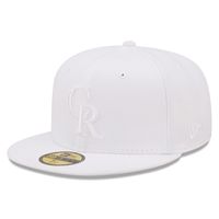 Men's New Era Colorado Rockies White on 59FIFTY Fitted Hat