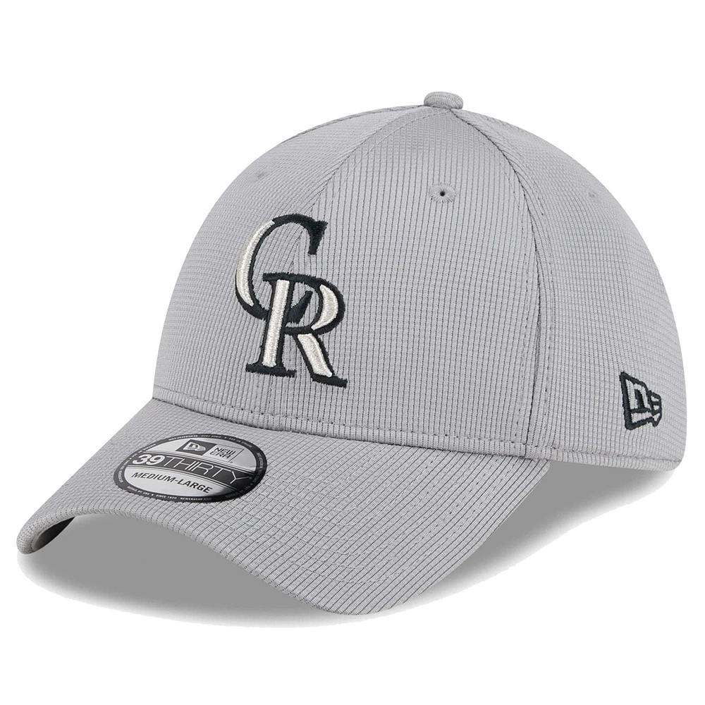 Casquette Flex Active Pivot 39THIRTY New Era pour hommes, grise, Colorado Rockies