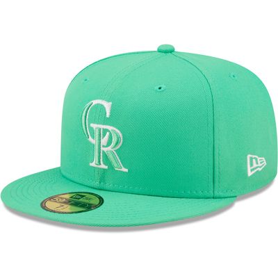 Men's New Era Green Colorado Rockies Logo 59FIFTY Fitted Hat
