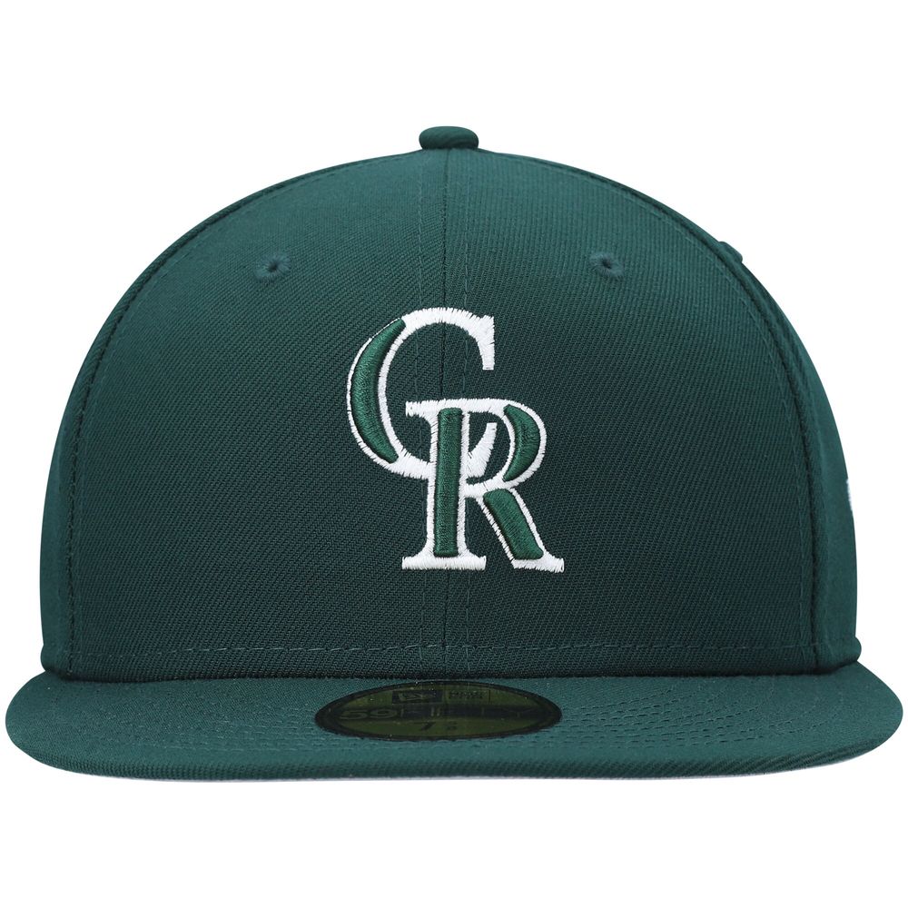 Men's New Era Green Colorado Rockies White Logo 59FIFTY Fitted Hat