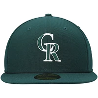Men's New Era Green Colorado Rockies White Logo 59FIFTY Fitted Hat