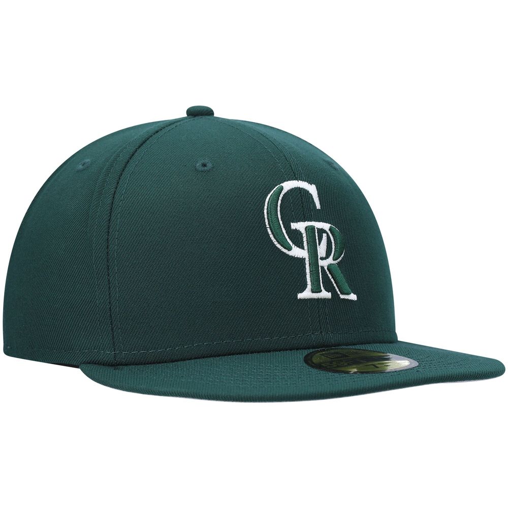 Men's New Era Green Colorado Rockies White Logo 59FIFTY Fitted Hat