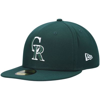 Men's New Era Green Colorado Rockies White Logo 59FIFTY Fitted Hat