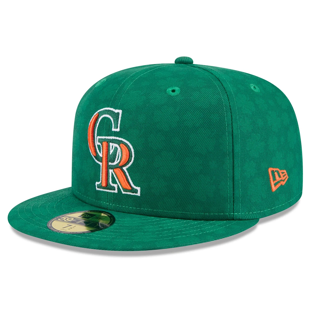 Men's New Era Kelly Green Colorado Rockies St. Patrick's Day 59FIFTY Fitted Hat