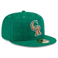 Men's New Era Kelly Green Colorado Rockies St. Patrick's Day 59FIFTY Fitted Hat