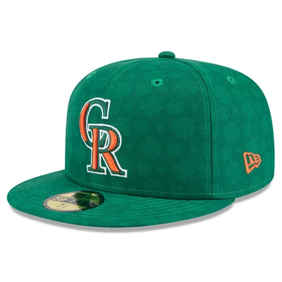 Men's New Era Kelly Green Colorado Rockies St. Patrick's Day 59FIFTY Fitted Hat