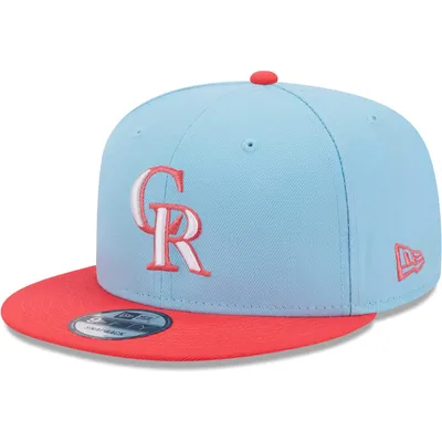 New Era Men's New Era Light Blue/Red Toronto Blue Jays Spring Basic  Two-Tone 9FIFTY Snapback Hat