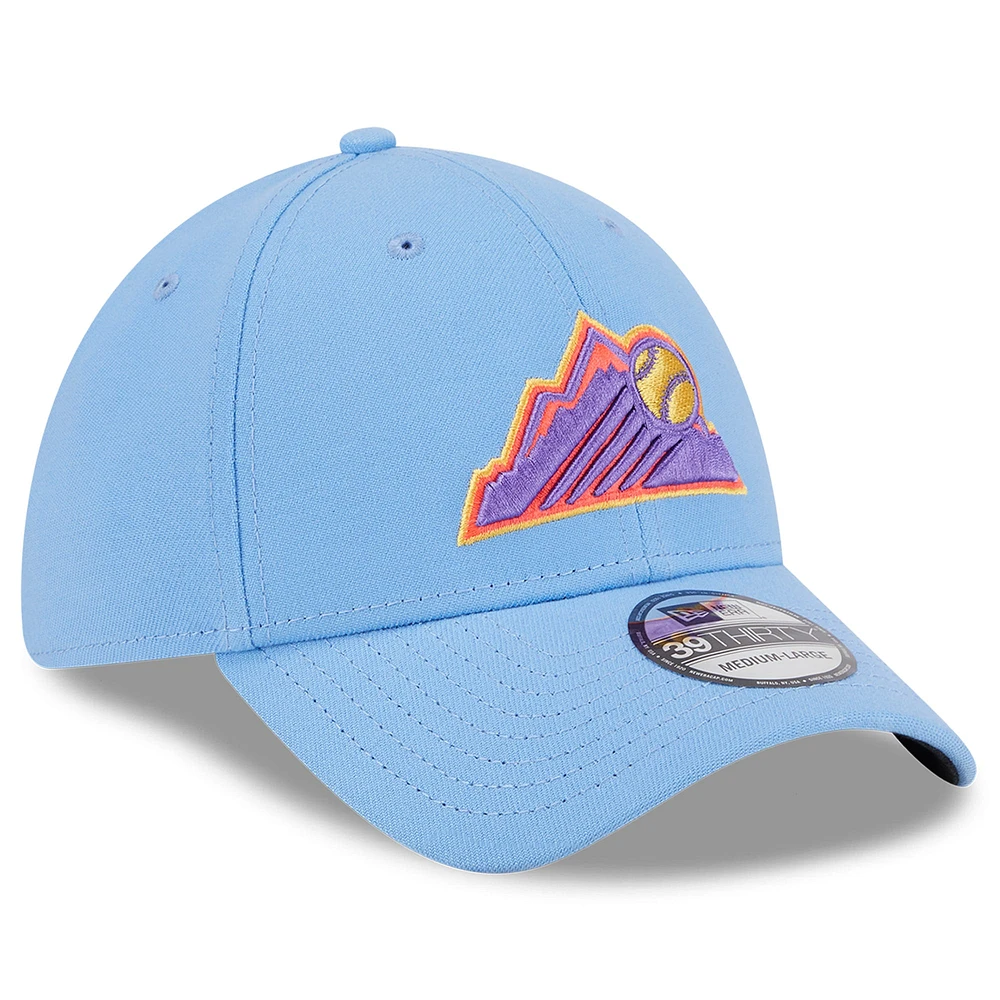 Casquette City Connect 39THIRTY Flex bleu clair des Colorado Rockies 2025 pour homme de New Era