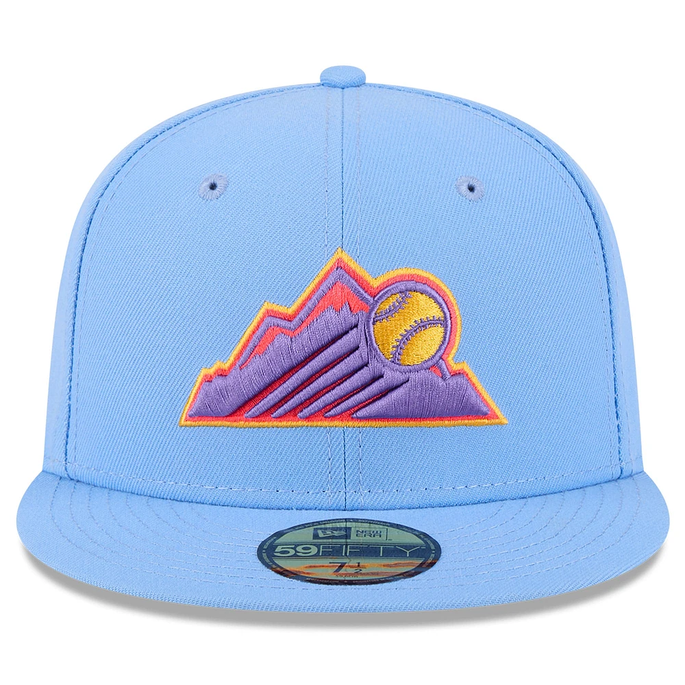 Men's New Era Light Blue Colorado Rockies 2025 City Connect 59FIFTY Fitted Hat