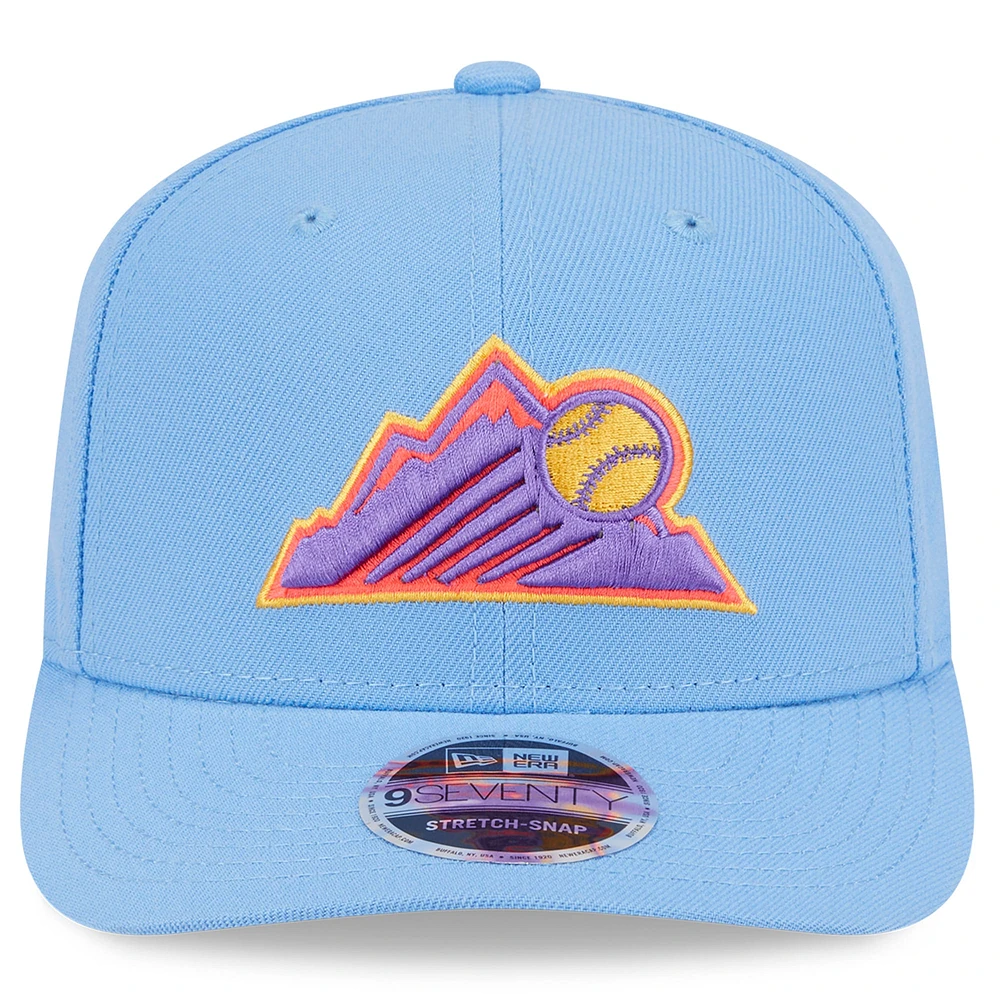 Casquette ajustable 9SEVENTY City Connect 2025 bleu clair des Colorado Rockies de New Era pour homme