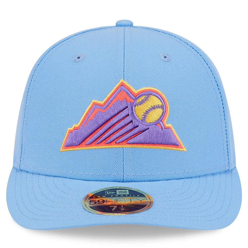 Men's New Era Light Blue Colorado Rockies 2025 City Connect Low Profile 59FIFTY Fitted Hat