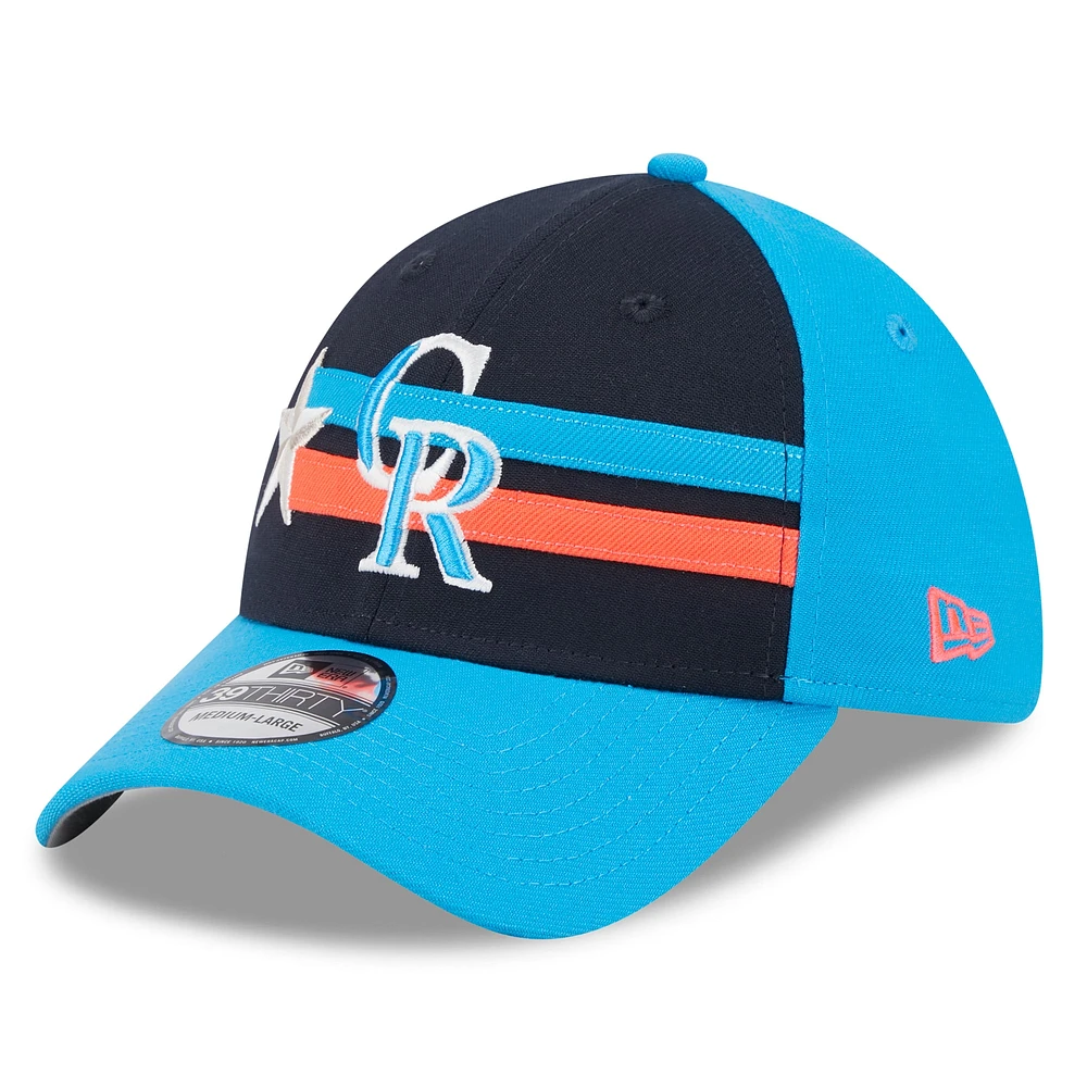 Casquette flexible 39THIRTY New Era pour hommes des Colorado Rockies 2024 MLB All-Star Game bleu marine