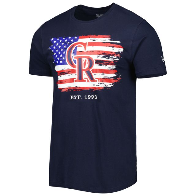 T-shirt homme New Era bleu marine Colorado Rockies 4th of July en jersey