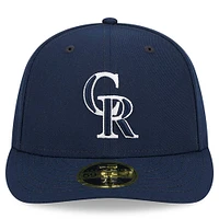 Men's New Era Navy Colorado Rockies Oceanside Low Profile 59FIFTY Fitted Hat