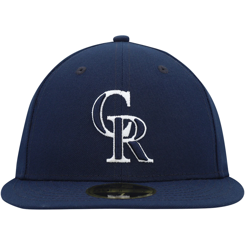 Casquette ajustée 59FIFTY à profil bas Colorado Rockies Oceanside pour homme New Era bleu marine