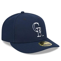 Men's New Era Navy Colorado Rockies Oceanside Low Profile 59FIFTY Fitted Hat
