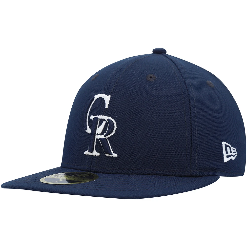 Men's New Era Navy Colorado Rockies Oceanside Low Profile 59FIFTY Fitted Hat