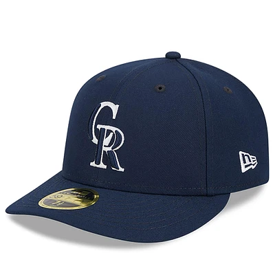 Men's New Era Navy Colorado Rockies Oceanside Low Profile 59FIFTY Fitted Hat