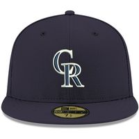 Men's New Era Navy Colorado Rockies White Logo 59FIFTY Fitted Hat