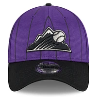 Casquette flexible 39THIRTY pour hommes des Colorado Rockies 2024 New Era entraînement au bâton