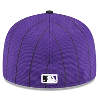 Men's New Era  Purple Colorado Rockies 2025 Batting Practice 59FIFTY Fitted Hat