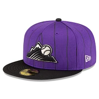 Men's New Era  Purple Colorado Rockies 2025 Batting Practice 59FIFTY Fitted Hat