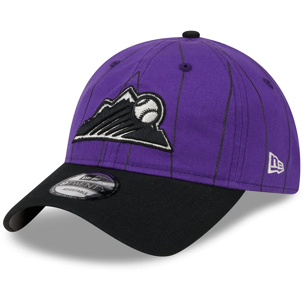 Men's New Era Purple Colorado Rockies 2025 Batting Practice 9TWENTY Adjustable Hat