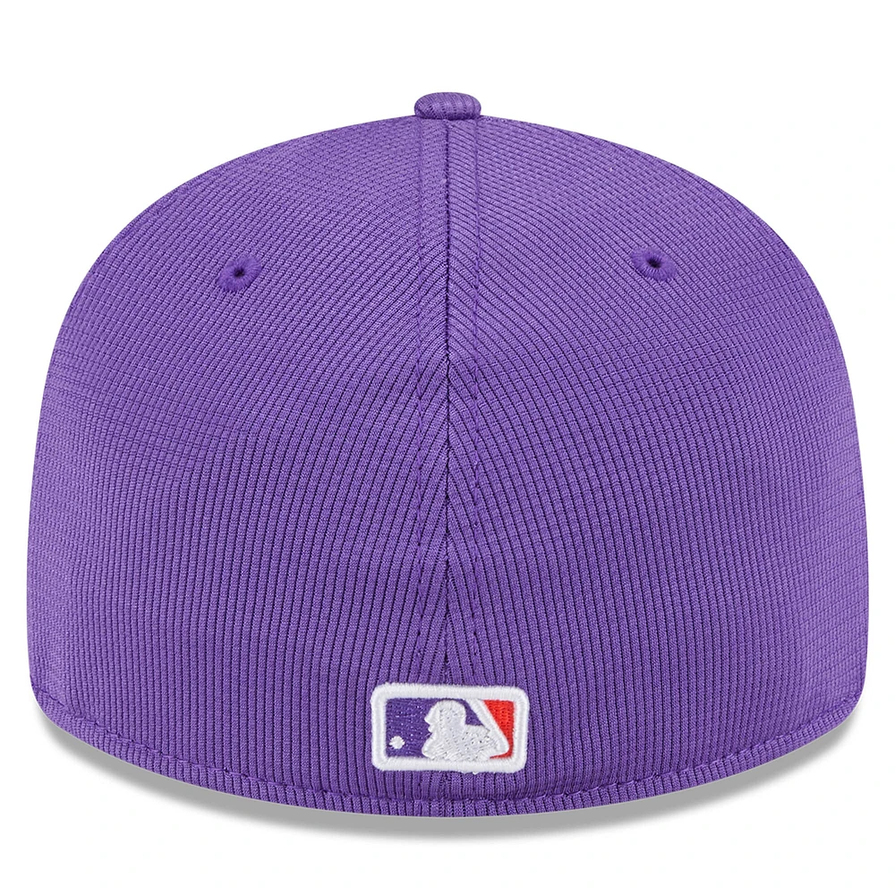 Men's New Era Purple Colorado Rockies 2025 City Connect Batting Practice Low Profile 59FIFTY Fitted Hat