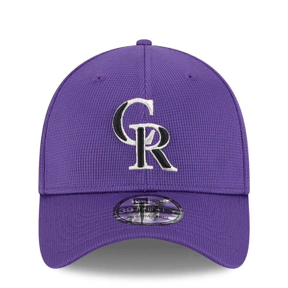 Men's New Era  Purple Colorado Rockies 2025 Spring Training 39THIRTY Flex Hat