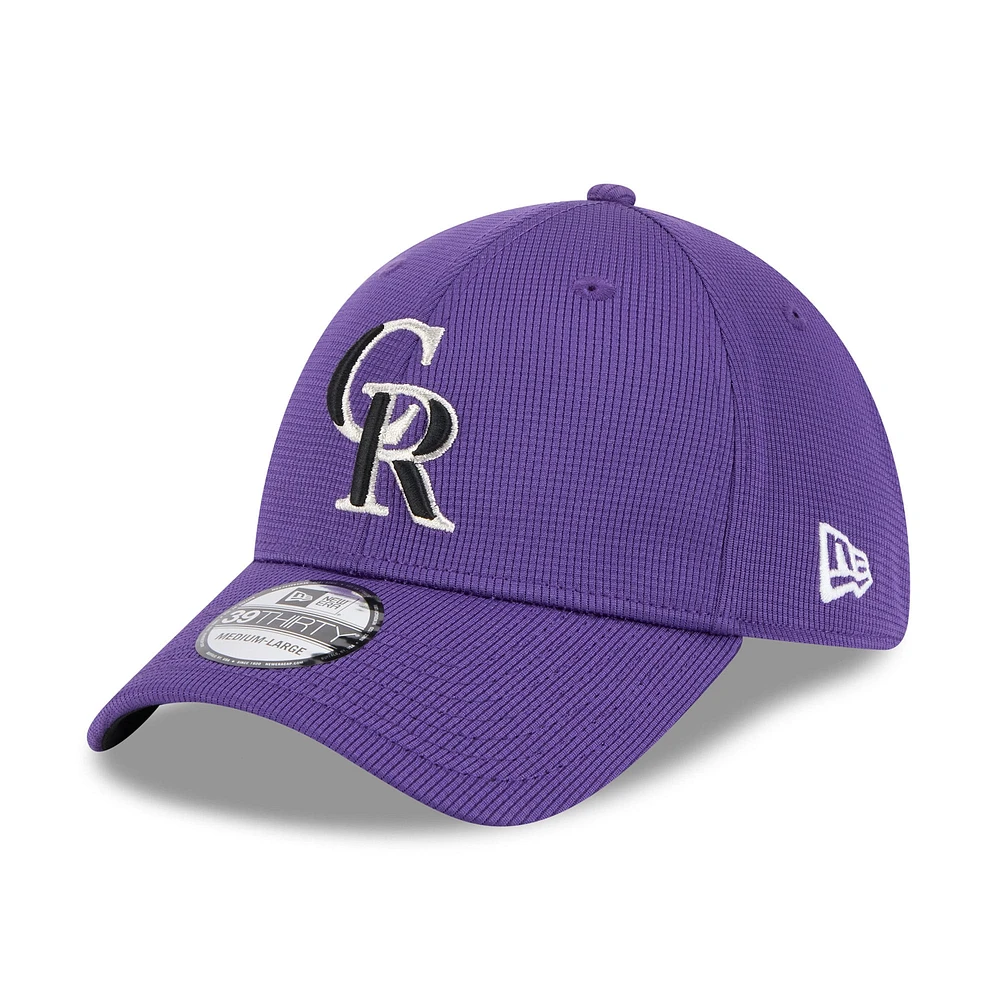 Men's New Era  Purple Colorado Rockies 2025 Spring Training 39THIRTY Flex Hat