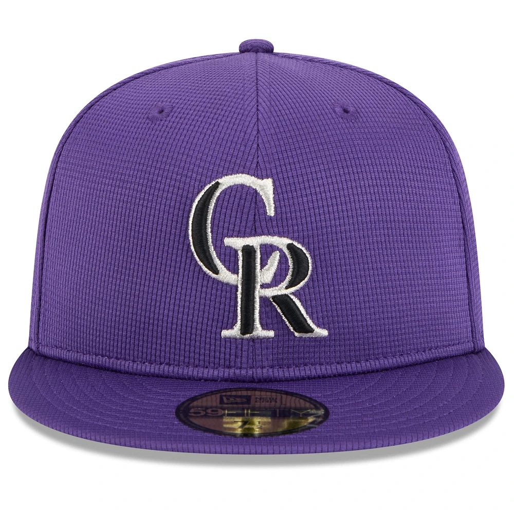 Men's New Era  Purple Colorado Rockies 2025 Spring Training 59FIFTY Fitted Hat