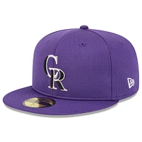 Men's New Era  Purple Colorado Rockies 2025 Spring Training 59FIFTY Fitted Hat