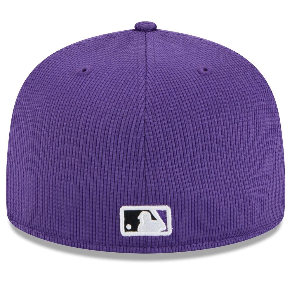 Men's New Era  Purple Colorado Rockies 2025 Spring Training 59FIFTY Fitted Hat