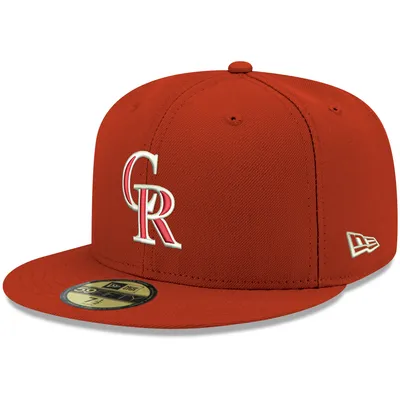 Lids Colorado Rockies New Era Logo 59FIFTY Fitted Hat - Beetroot