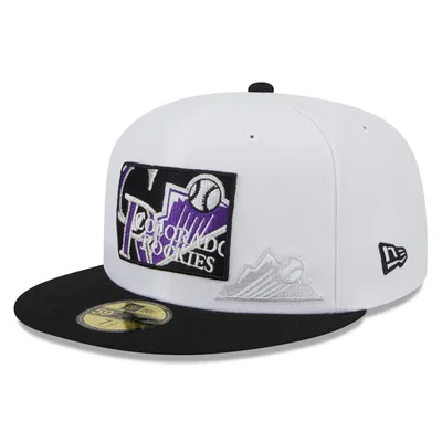 Colorado Rockies New Era State 59FIFTY Fitted Hat - White/Black