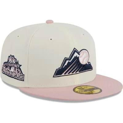 New Era Men's New Era White/Pink Detroit Tigers Chrome Rogue 59FIFTY Fitted  Hat