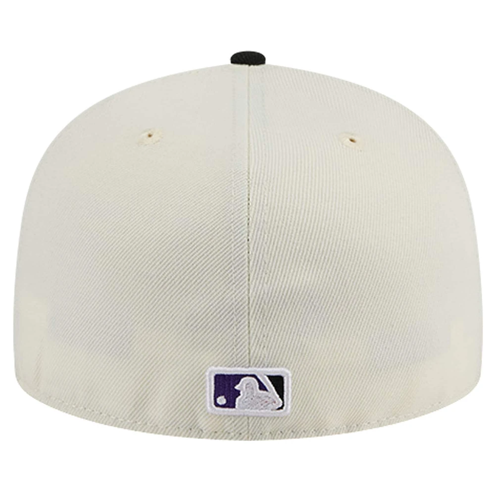 Casquette ajustée 59FIFTY New Era pour hommes, Colorado Rockies Mountain Chrome, blanche